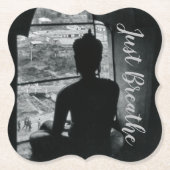 瞑想だけでヨガを吸う ペーパーコースター (正面)