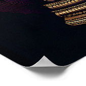 瞑想で金ゴールド仏を静める ポスター (角)