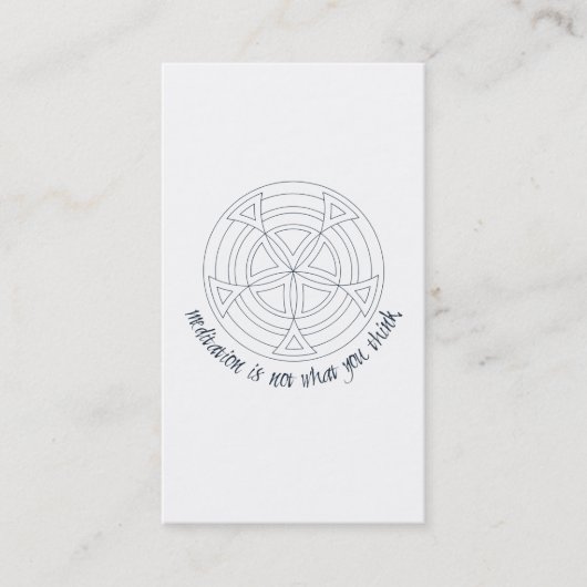 瞑想とは君のもので考えはない 名刺 (正面)