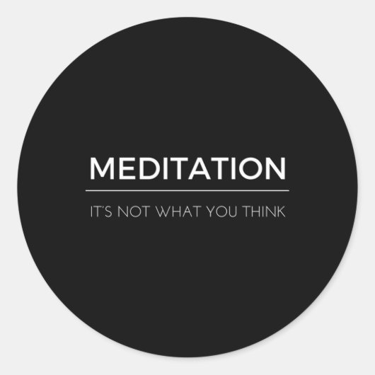 瞑想とマインドフルネス引用文それはYouではない ラウンドシール (正面)