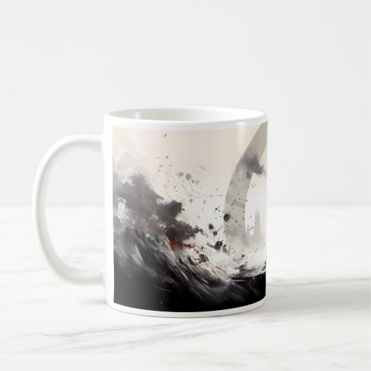 瞑想と平和 コーヒーマグカップ (左)