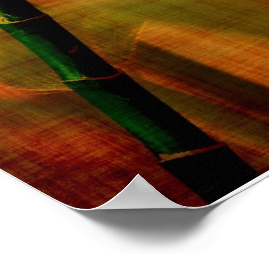 瞑想と竹 ポスター (角)