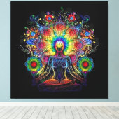 瞑想と静穏 キャンバスプリント (インサイチュ (ウッドフロア))