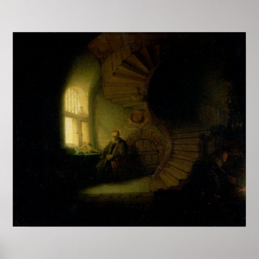 瞑想における哲学者， 1632 ポスター (正面)