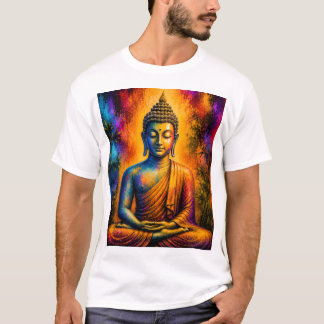 瞑想に耽るガウタマ・ブッダ Tシャツ