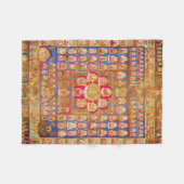 瞑想のためのマンダラ宇宙図 フリースブランケット (正面(横))