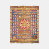 瞑想のためのマンダラ宇宙図 フリースブランケット (正面)