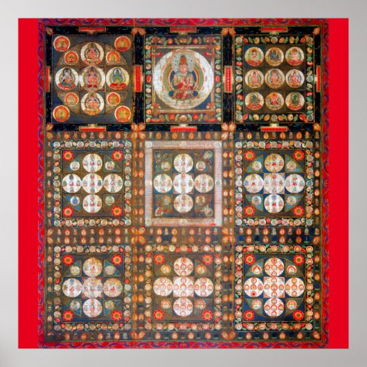 瞑想のためのマンダラ宇宙図 ポスター (正面)