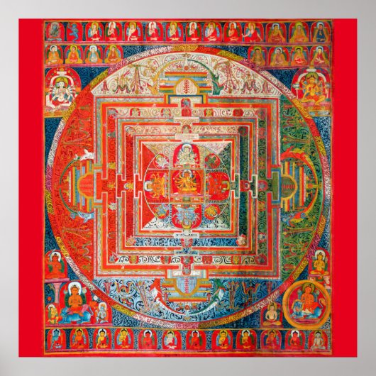 瞑想のためのマンダラ宇宙図 ポスター (正面)