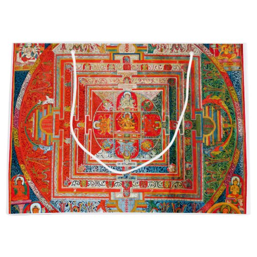 瞑想のためのマンダラ宇宙図 ラージペーパーバッグ (正面)