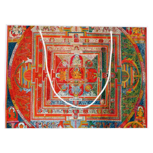 瞑想のためのマンダラ宇宙図 ラージペーパーバッグ (裏面)