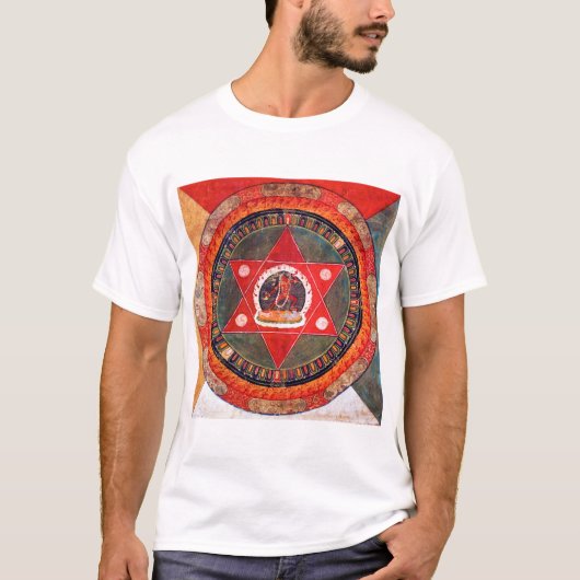 瞑想のためのマンダラ宇宙図 Tシャツ (正面)