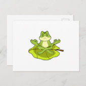 瞑想のカエル ポストカード (正面/裏面)