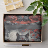 瞑想のカタナとサムライヴァンパイア猫 薄葉紙 (ギフト)