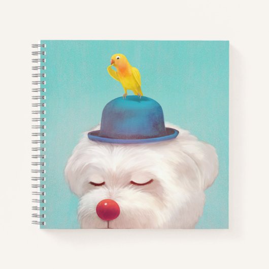 瞑想のピエロ犬の肖像 ノートブック (正面)