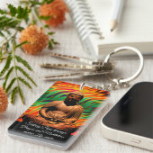 瞑想の中の仏 キーホルダー (正面右)