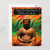 瞑想の中の仏 ポストカード (正面/裏面)