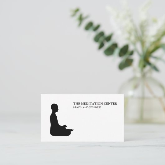 瞑想の健康と健康 名刺 (スタンド正面)