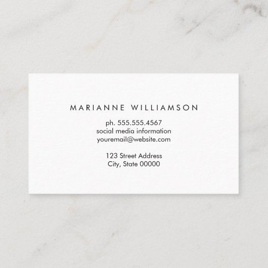 瞑想の健康と健康 名刺 (裏面)