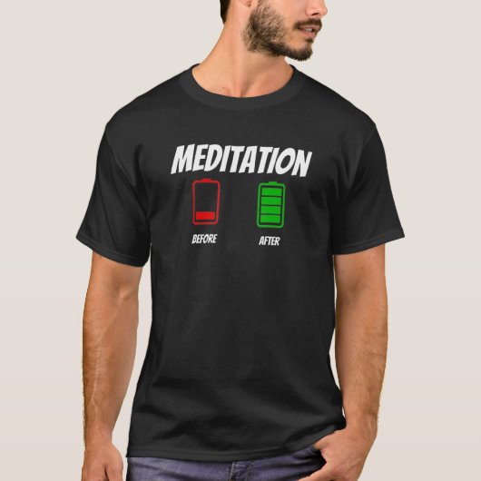 瞑想の前後のアパレル Tシャツ (正面)
