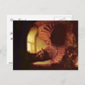 瞑想の哲学者。レンブラント・ヴァン・ライジン著 ポストカード (正面/裏面)