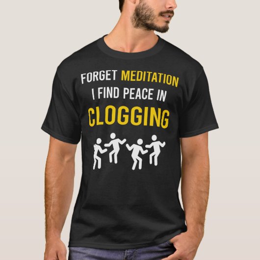 瞑想の詰まり詰まりクロガー Tシャツ (正面)
