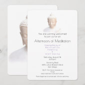 瞑想の集まり　白衣の静かな仏 招待状 (正面/裏面)