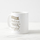 瞑想は魂を強力にする コーヒーマグカップ (正面左)