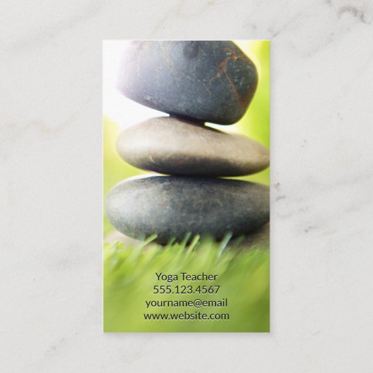 瞑想アイコン | 積み上げ石 名刺 (裏面)