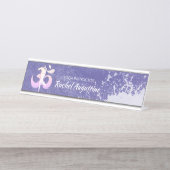 瞑想インストラクターヨガポーズオムサイン デスクネームプレート (正面)