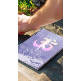 瞑想インストラクターヨガポーズオムサイン ノートブック