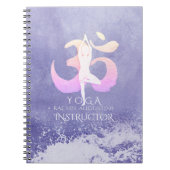 瞑想インストラクターヨガポーズオムサイン ノートブック (正面)