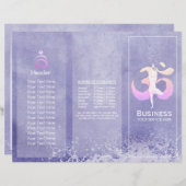 瞑想インストラクターヨガポーズパンフレット (正面/裏面)