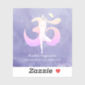 瞑想インストラクターヨガポーズOMサインバーペリ シール (シート)