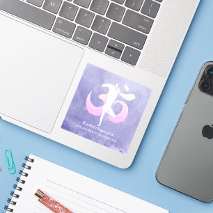 瞑想インストラクターヨガポーズOMサインバーペリ シール