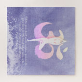 瞑想インストラクターヨガポーズOM引用文 ジグソーパズル (横)