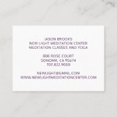 瞑想インストラクター名刺 名刺 (裏面)