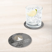 瞑想インストラクター斑大理石 ラウンドペーパーコースター (インサイチュ)