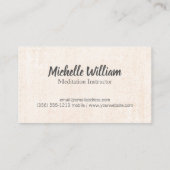 瞑想インストラクター斑大理石 名刺 (裏面)