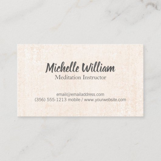 瞑想インストラクター斑大理石 名刺 (裏面)