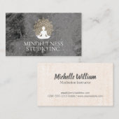 瞑想インストラクター斑大理石 名刺 (正面/裏面)