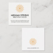 瞑想インストラクター洗練された自然デザイン 予約カード (正面/裏面)