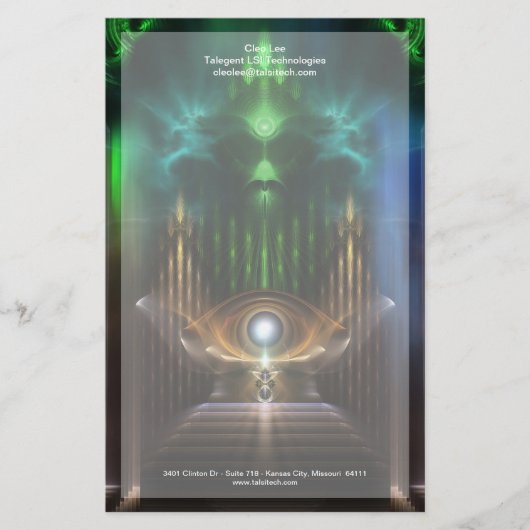 瞑想オズフラクタルアート文房具 便箋 (正面)