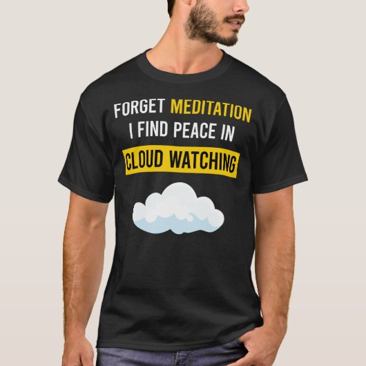瞑想クラウドウォッチング Tシャツ (正面)