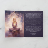 瞑想シアルクラウドピンクブルー誕生日 カード (内部)