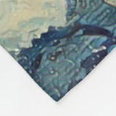 瞑想スピリチュアル祈りの言葉ウーマンブルースリープ フリースブランケット (角)