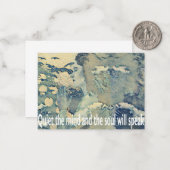 瞑想スピリチュアル祈りの言葉ウーマンブルー ノートカード (正面/裏面インサイチュ)