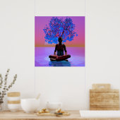 瞑想ツリー ポスター (キッチン)