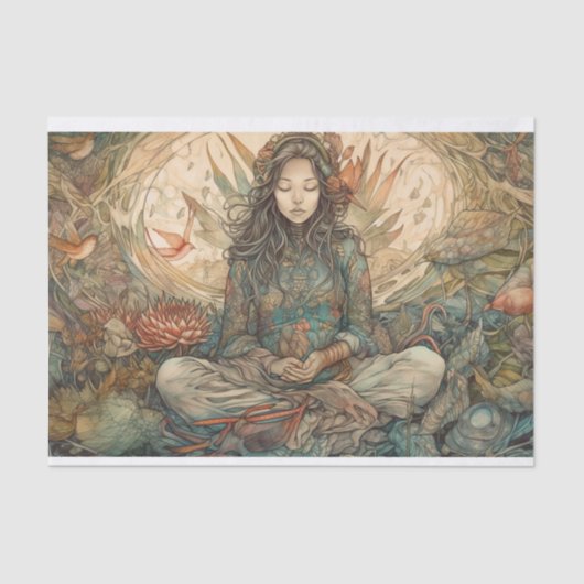 瞑想ナマステ 薄葉紙 (正面)