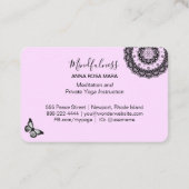 *～*瞑想バタフライ霊気グリッター 名刺 (裏面)